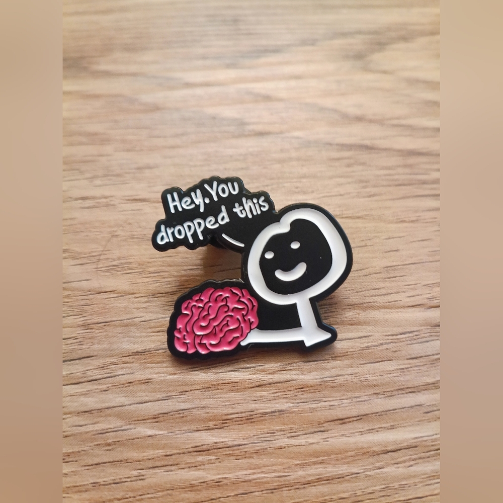 Cute Brain Enamel Pin